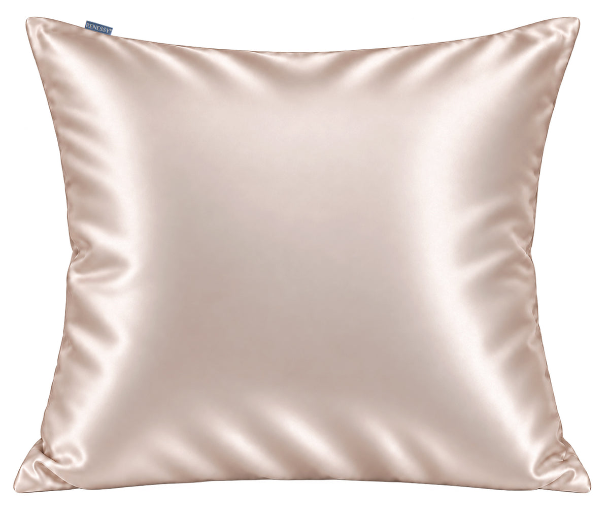 RENESSY Seidenkissenbezug 80x80cm aus 100% Bio-Maulbeerseide, 22 Momme – Champagne