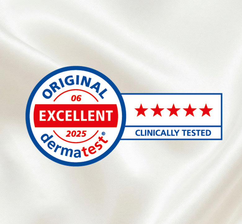RENESSY Seidendetail mit Dermatest 5-Star Zertifizierungsnachweis