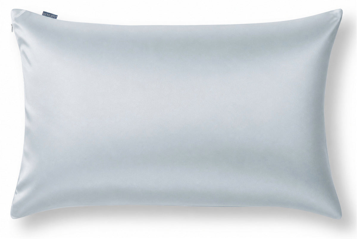 RENESSY Seidenkissenbezug aus 100% Bio-Seide, 22 Momme, 6A (50x75cm) – Light Blue