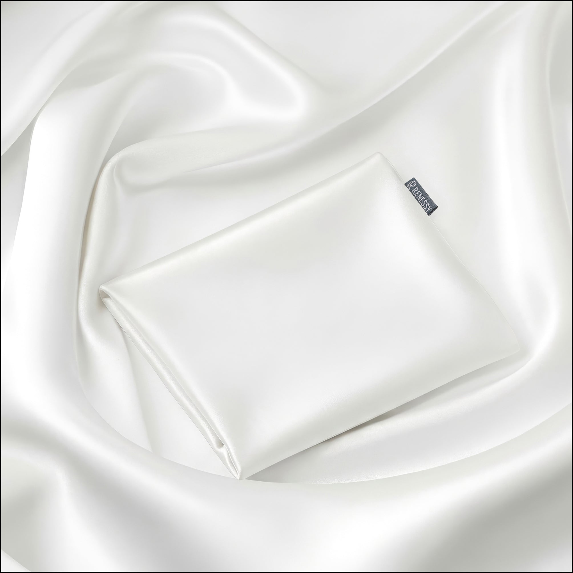 RENESSY Silk Pillowcase, 100% Organic Mulberry Silk, 22 Momme 6A (50x75cm) - PT01